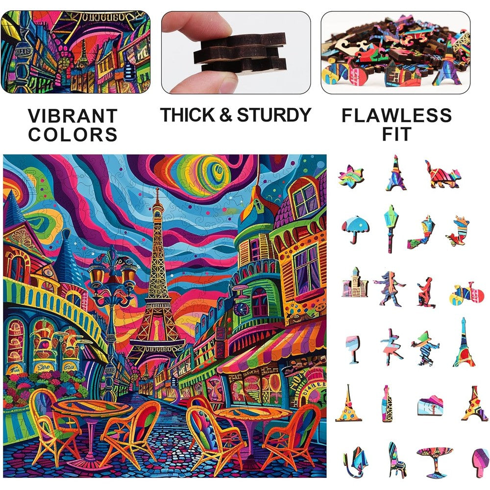 Trippy Puzzles - 300 Pce Wood Jigsawparisian Prism