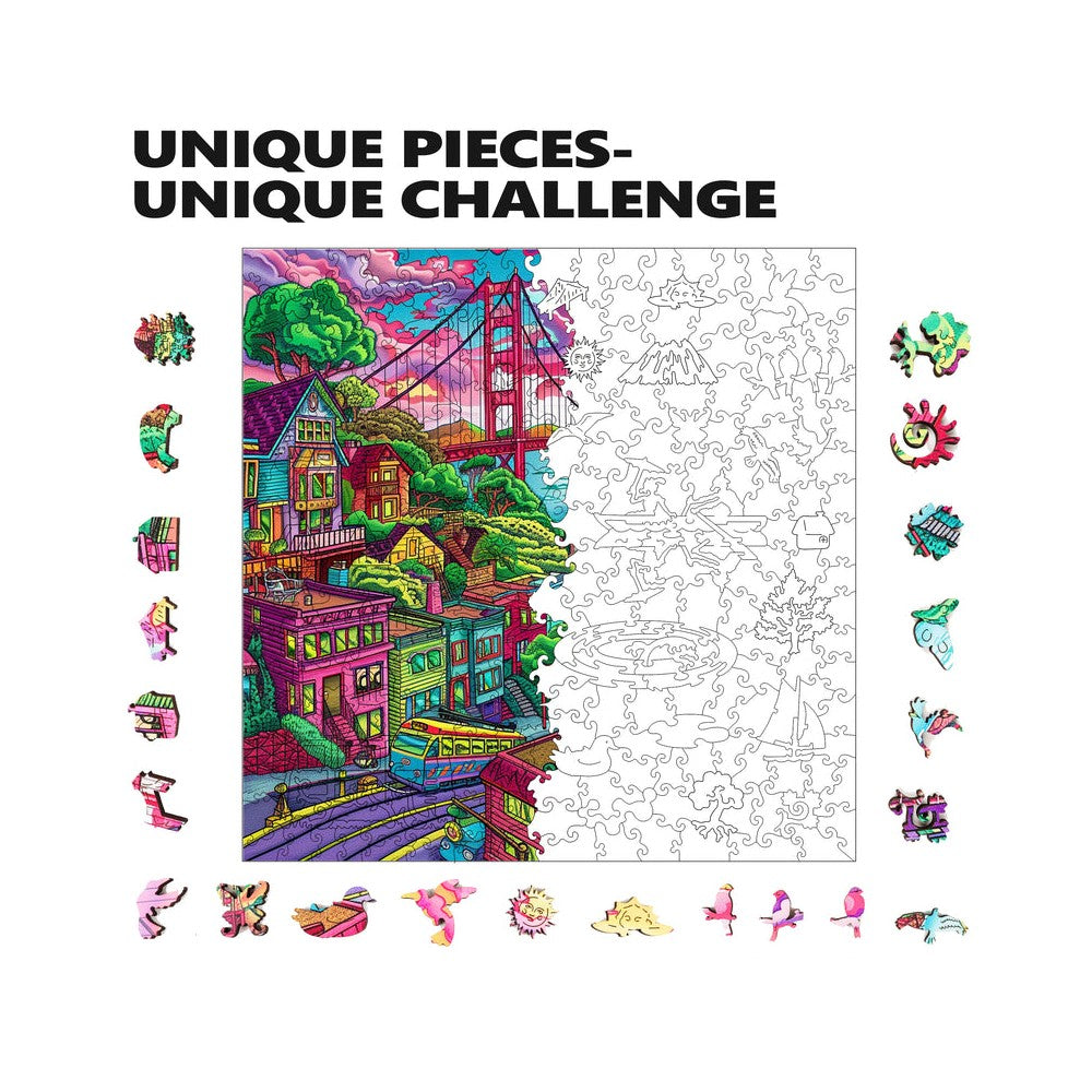Trippy Puzzles - 300 Pce Wood Jigsaw Frisco Frenzy