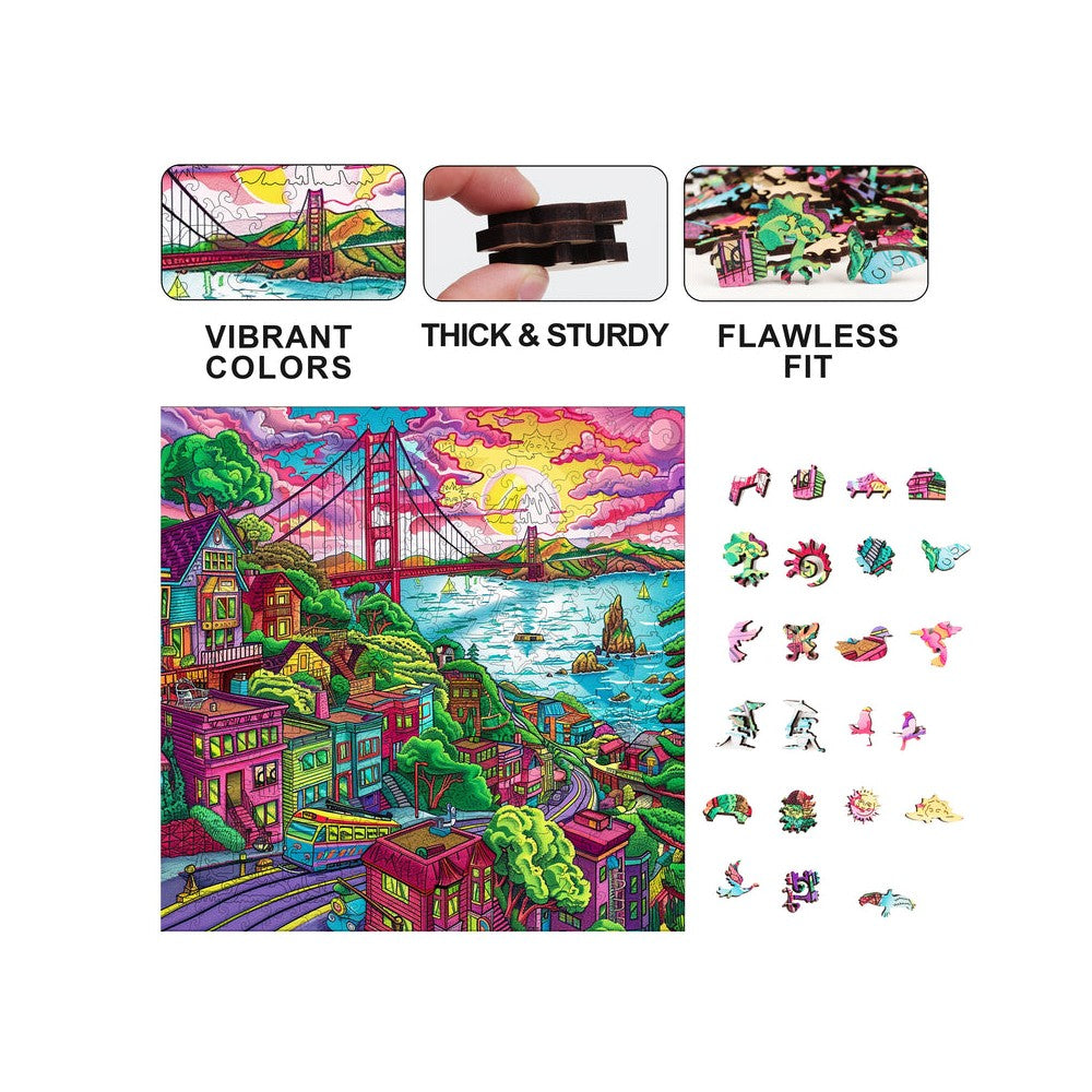 Trippy Puzzles - 300 Pce Wood Jigsaw Frisco Frenzy