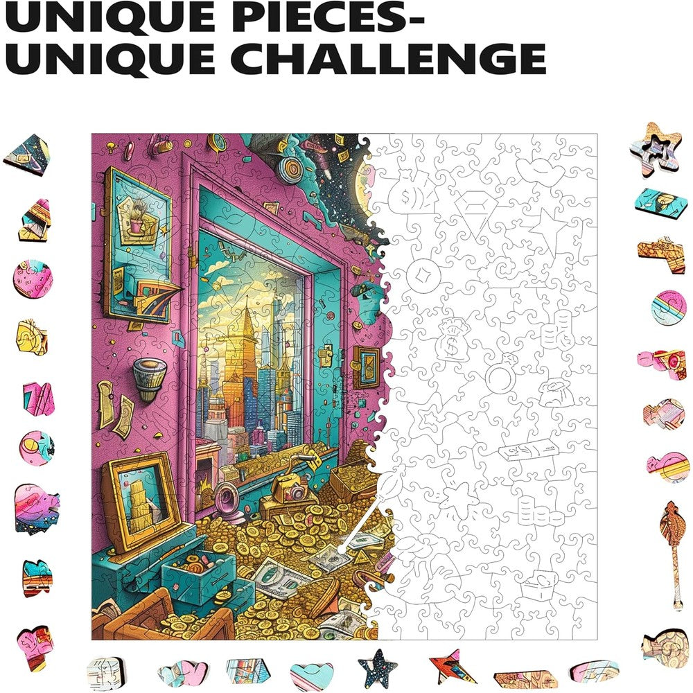 Trippy Puzzles - 300 Pce Wood Jigsaw Treasure Trove