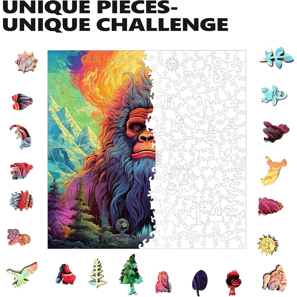 Trippy Puzzles - 300 Pce Wood Jigsaw Yeti Yonder