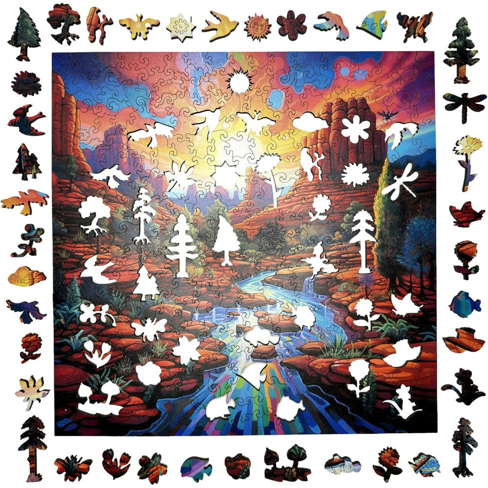 Trippy Puzzles - 300 Pce Wood Jigsaw Sedona Sunset