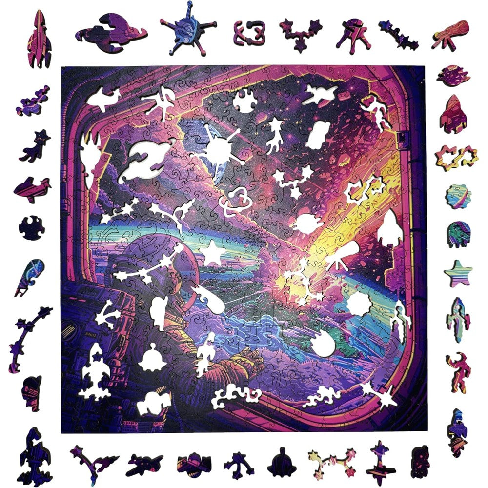 Trippy Puzzles - 300 Pce Wood Jigsaw Cosmic Collision