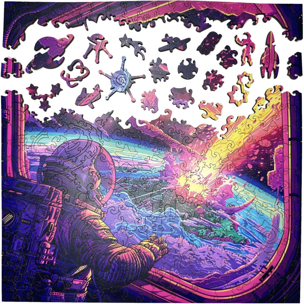 Trippy Puzzles - 300 Pce Wood Jigsaw Cosmic Collision