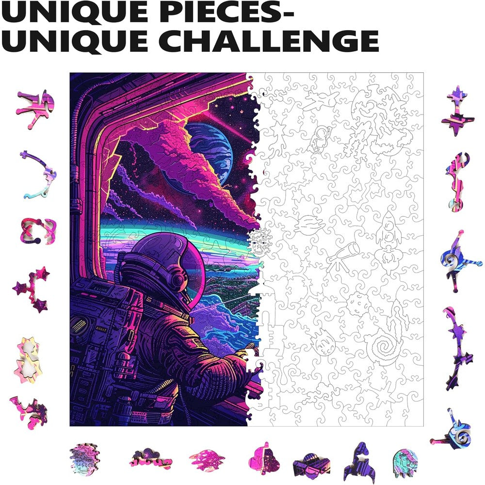 Trippy Puzzles - 300 Pce Wood Jigsaw Cosmic Collision