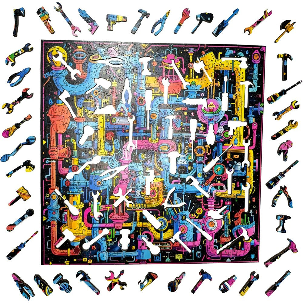 Trippy Puzzles - 300 Pce Wood Jigsaw Sci-Fi Sewer