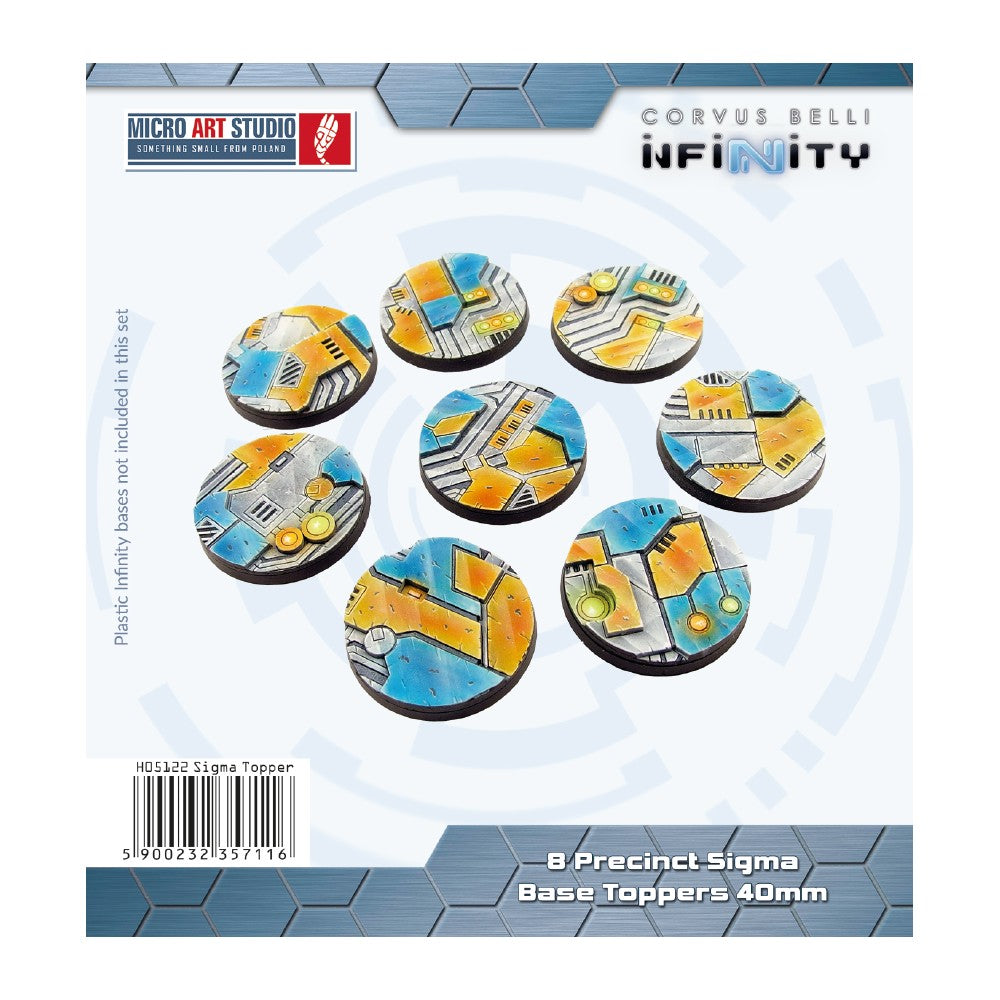 Micro Art Studio - Infinity Bases - Precinct Sigma Base Topper Round 40mm (8)
