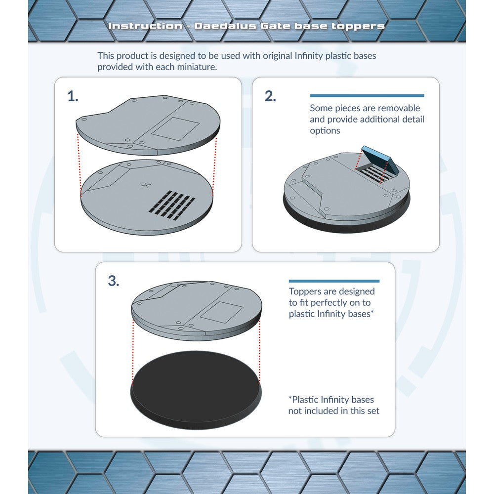 Micro Art Studio - Infinity Bases - Daedalus Gate Base Topper Round 25mm (12)