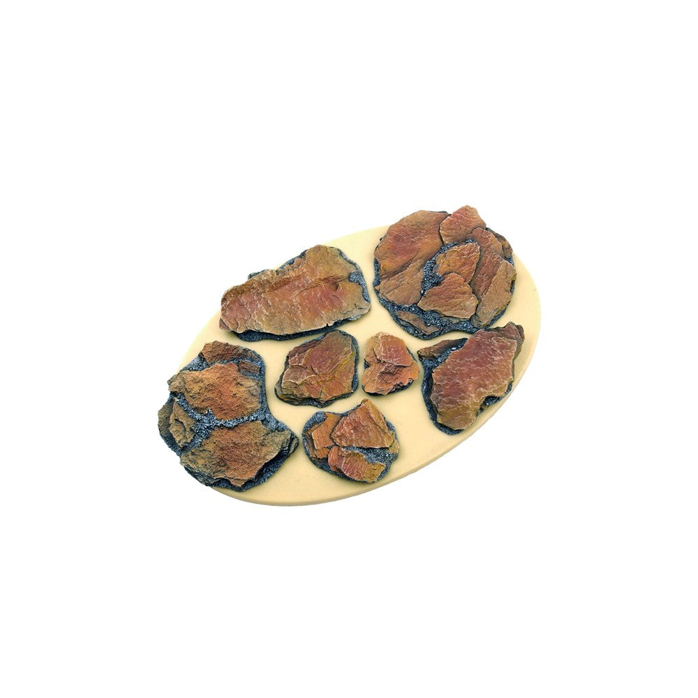 Micro Art Studio - Resin Round/Oval Bases - Shale Basing Kit (15)