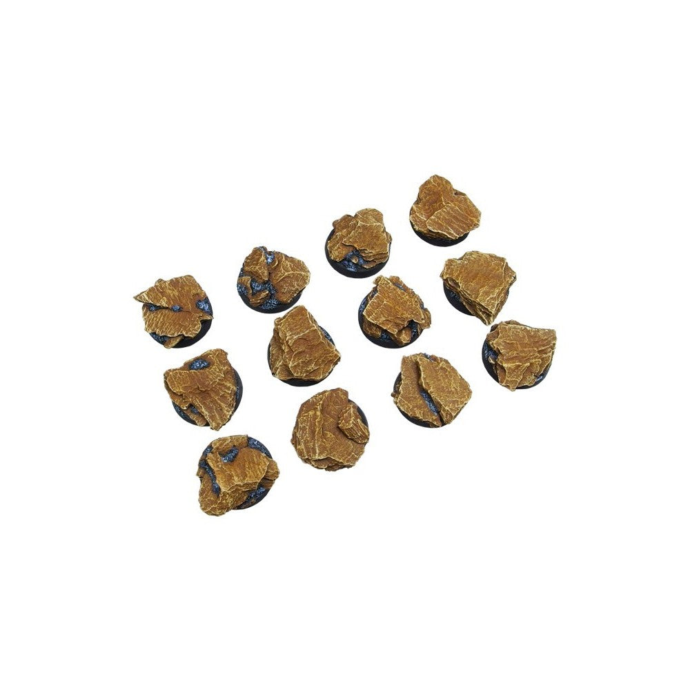 Micro Art Studio - Resin Round/Oval Bases - Shale Bases - Round 25mm (5)