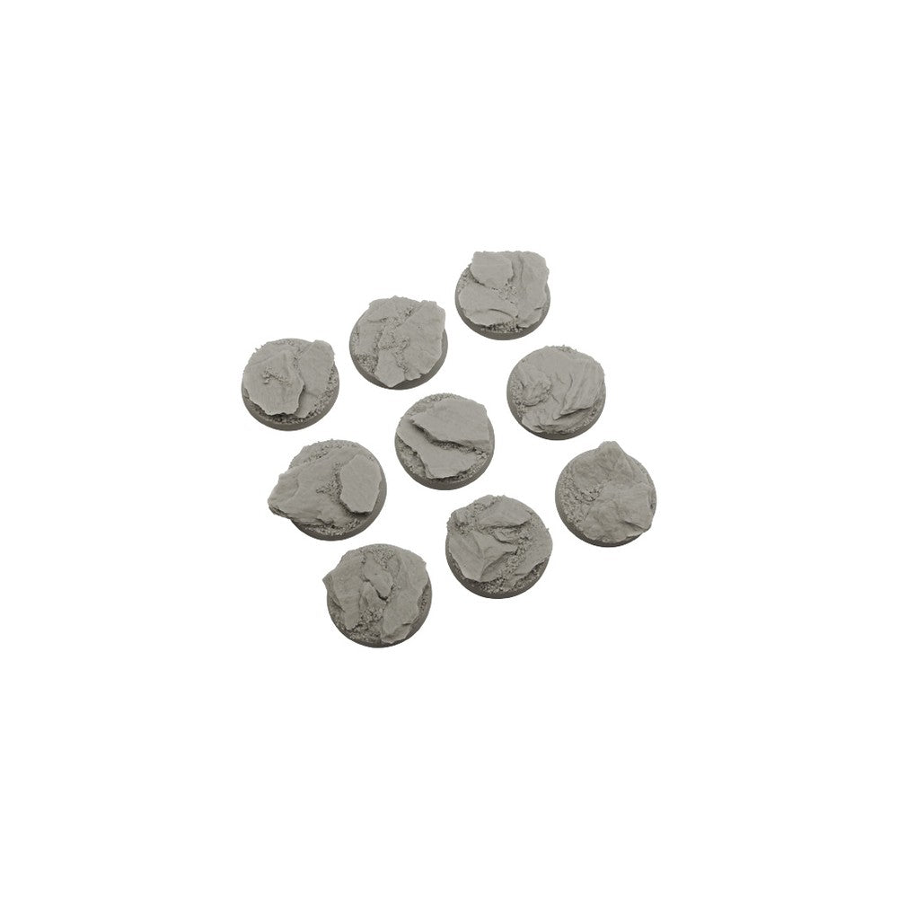Micro Art Studio - Resin Round/Oval Bases - Shale Bases - Round 28mm (5)