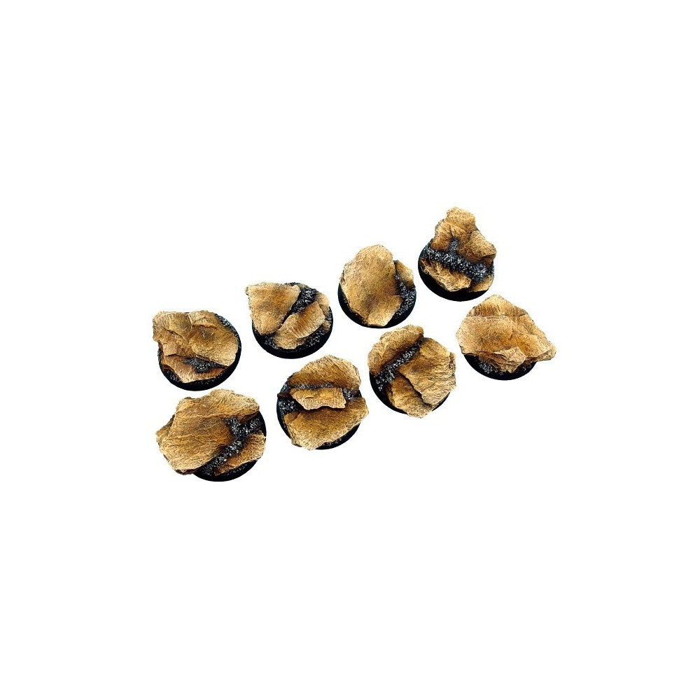 Micro Art Studio - Resin Round/Oval Bases - Shale Bases - Round 32mm (4)
