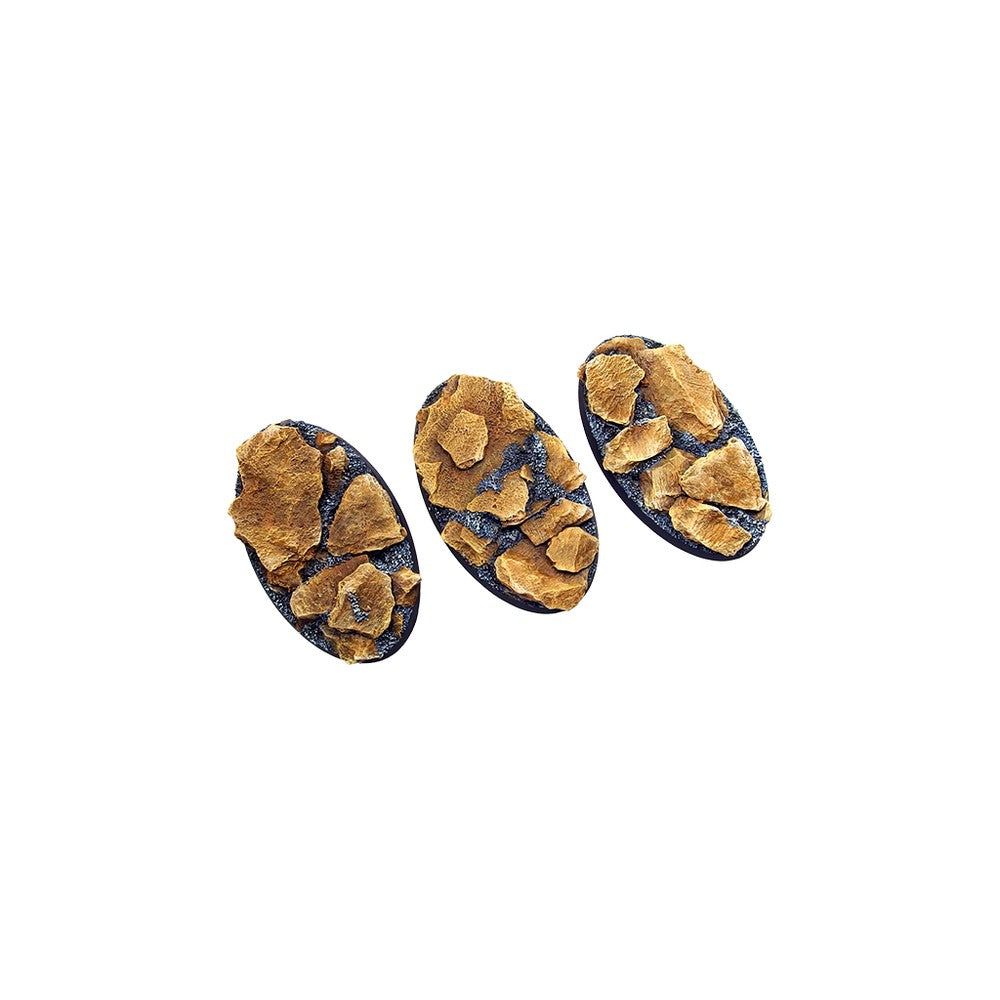 Micro Art Studio - Resin Round/Oval Bases - Shale Bases - Oval 75x42mm (2)