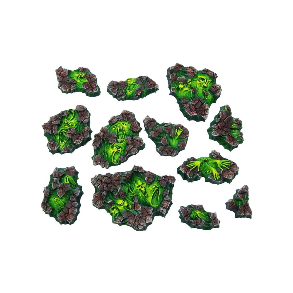 Micro Art Studio - Resin Round/Oval Bases - Spooky Basing Kit (12)
