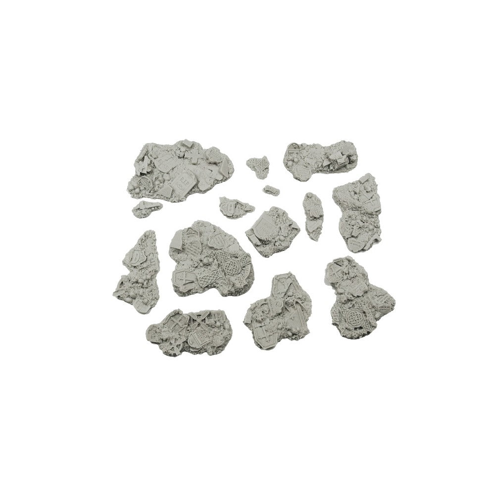 Micro Art Studio - Resin Round/Oval Bases - Graveyard Basing Kit (14)