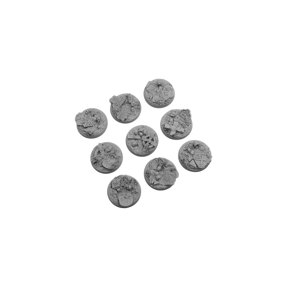 Micro Art Studio - Resin Round/Oval Bases - Graveyard Bases - Round 28mm (5)