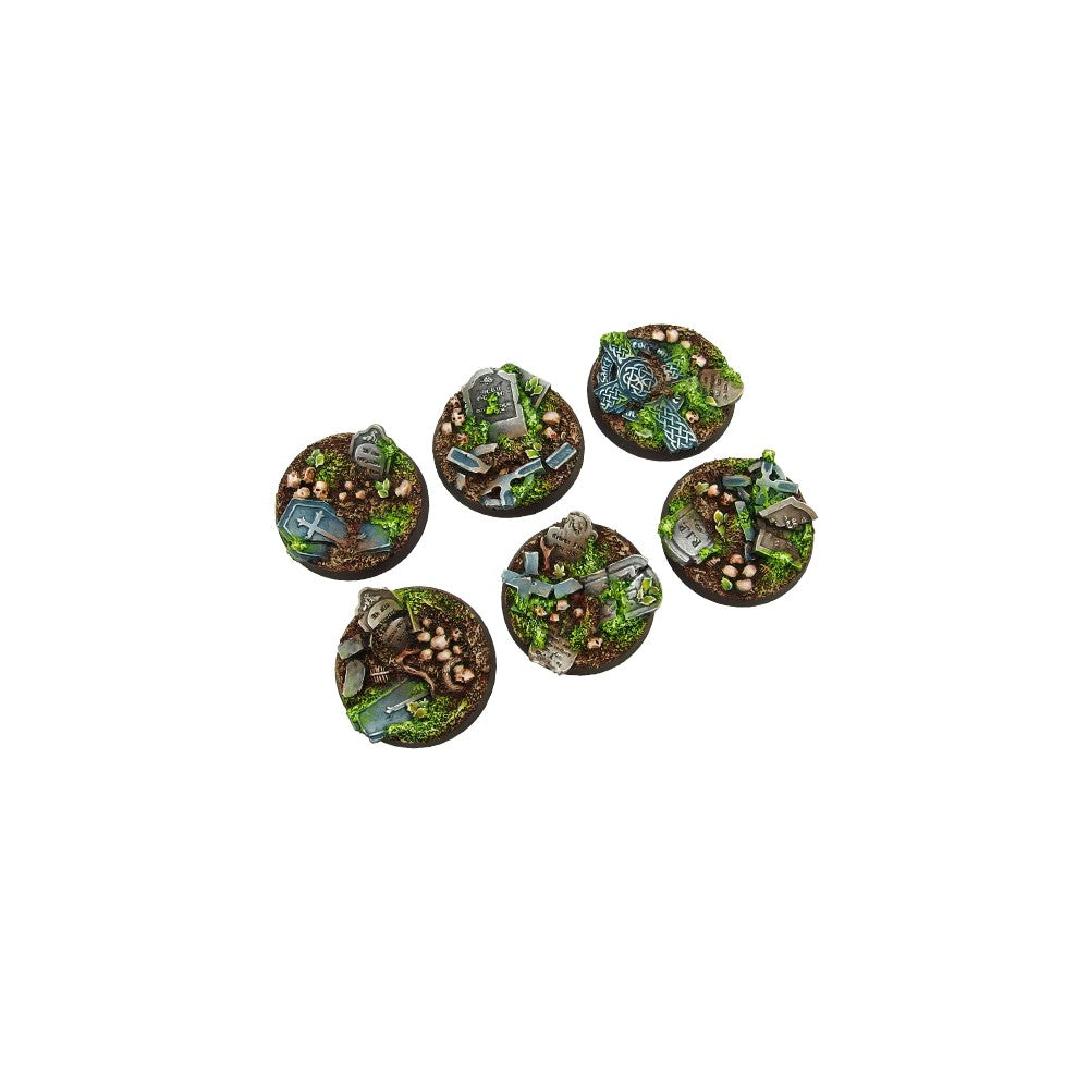 Micro Art Studio - Resin Round/Oval Bases - Graveyard Bases - Round 40mm (2)