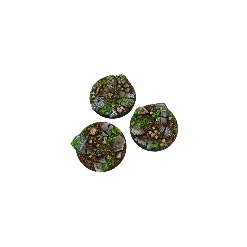 Micro Art Studio - Resin Round/Oval Bases - Graveyard Bases - Round 50mm (1)