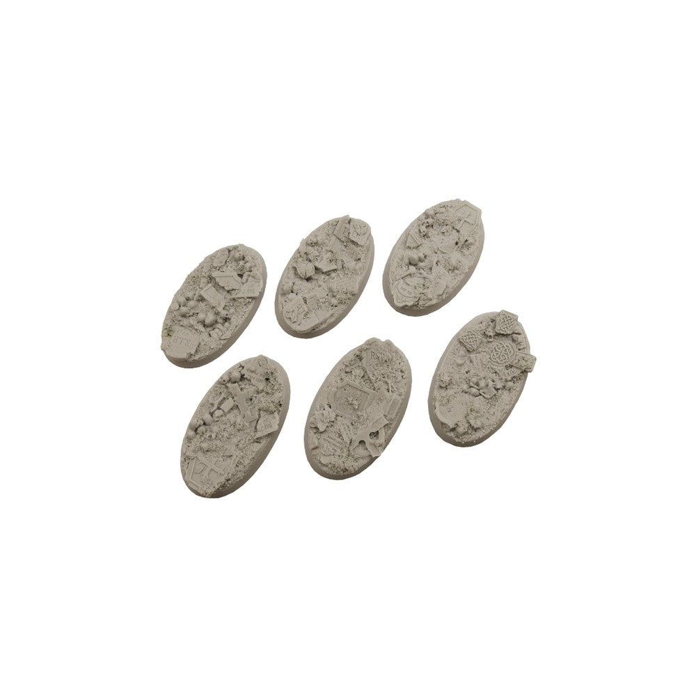 Micro Art Studio - Resin Round/Oval Bases - Graveyard Bases - Oval 60x35mm (4)