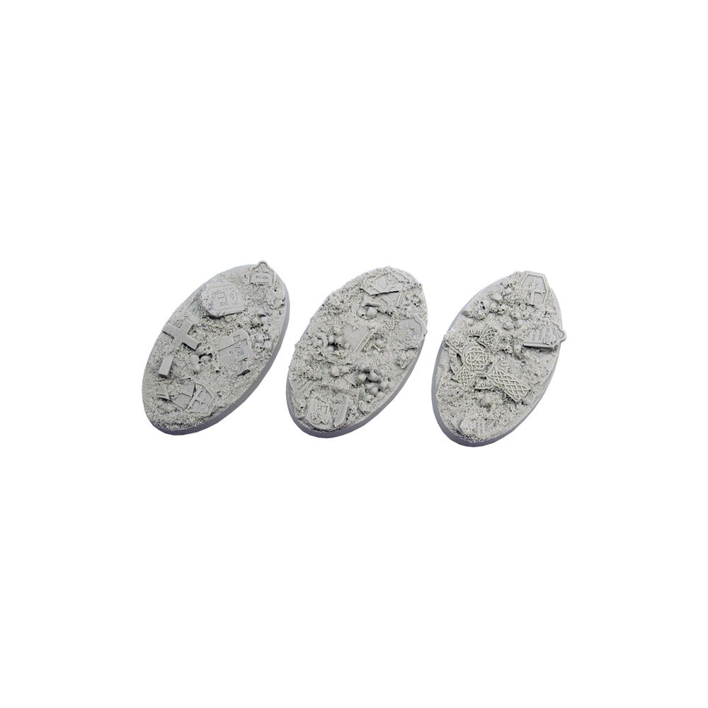 Micro Art Studio - Resin Round/Oval Bases - Graveyard Bases - Oval 75x42mm (2)