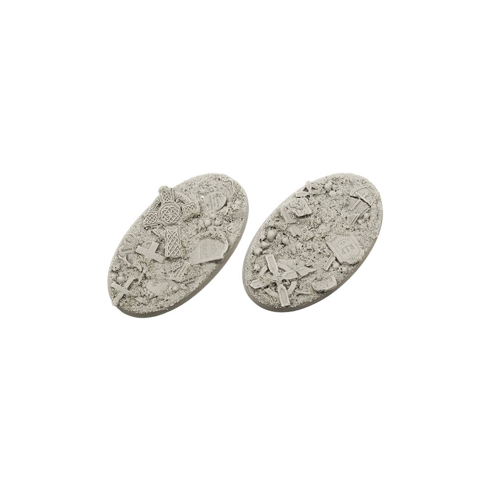 Micro Art Studio - Resin Round/Oval Bases - Graveyard Bases - Oval 90x52mm (2)
