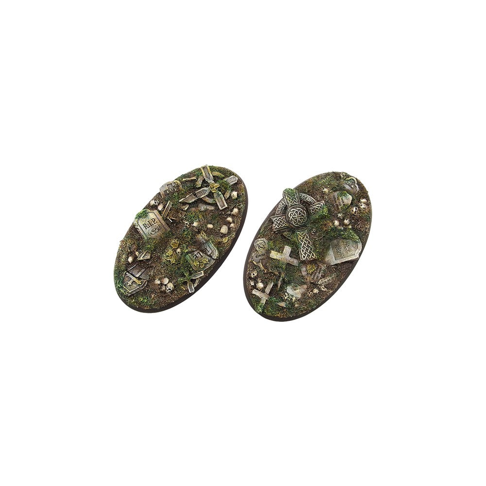 Micro Art Studio - Resin Round/Oval Bases - Graveyard Bases - Oval 90x52mm (2)