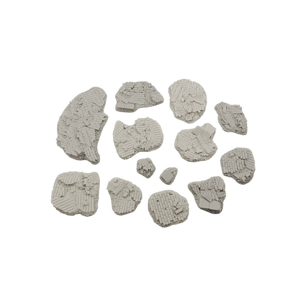 Micro Art Studio - Resin Round/Oval Bases - Old Factory Basing Kit (13)