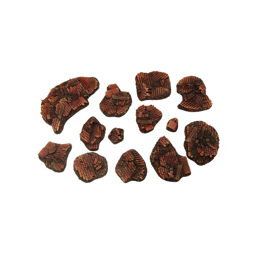 Micro Art Studio - Resin Round/Oval Bases - Old Factory Basing Kit (13)