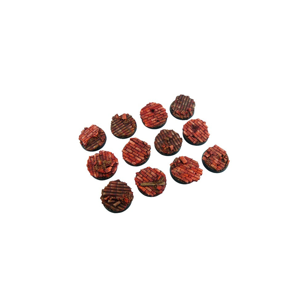 Micro Art Studio - Resin Round/Oval Bases - Old Factory Bases - Round 25mm (5)