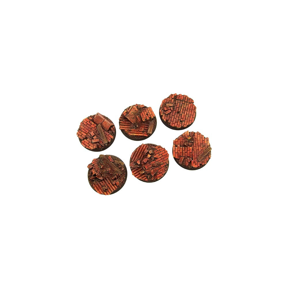 Micro Art Studio - Resin Round/Oval Bases - Old Factory Bases - Round 40mm (2)