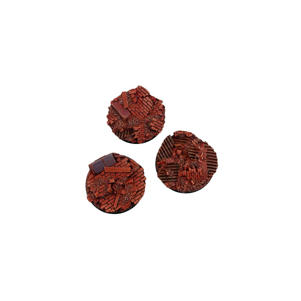 Micro Art Studio - Resin Round/Oval Bases - Old Factory Bases - Round 50mm (2)