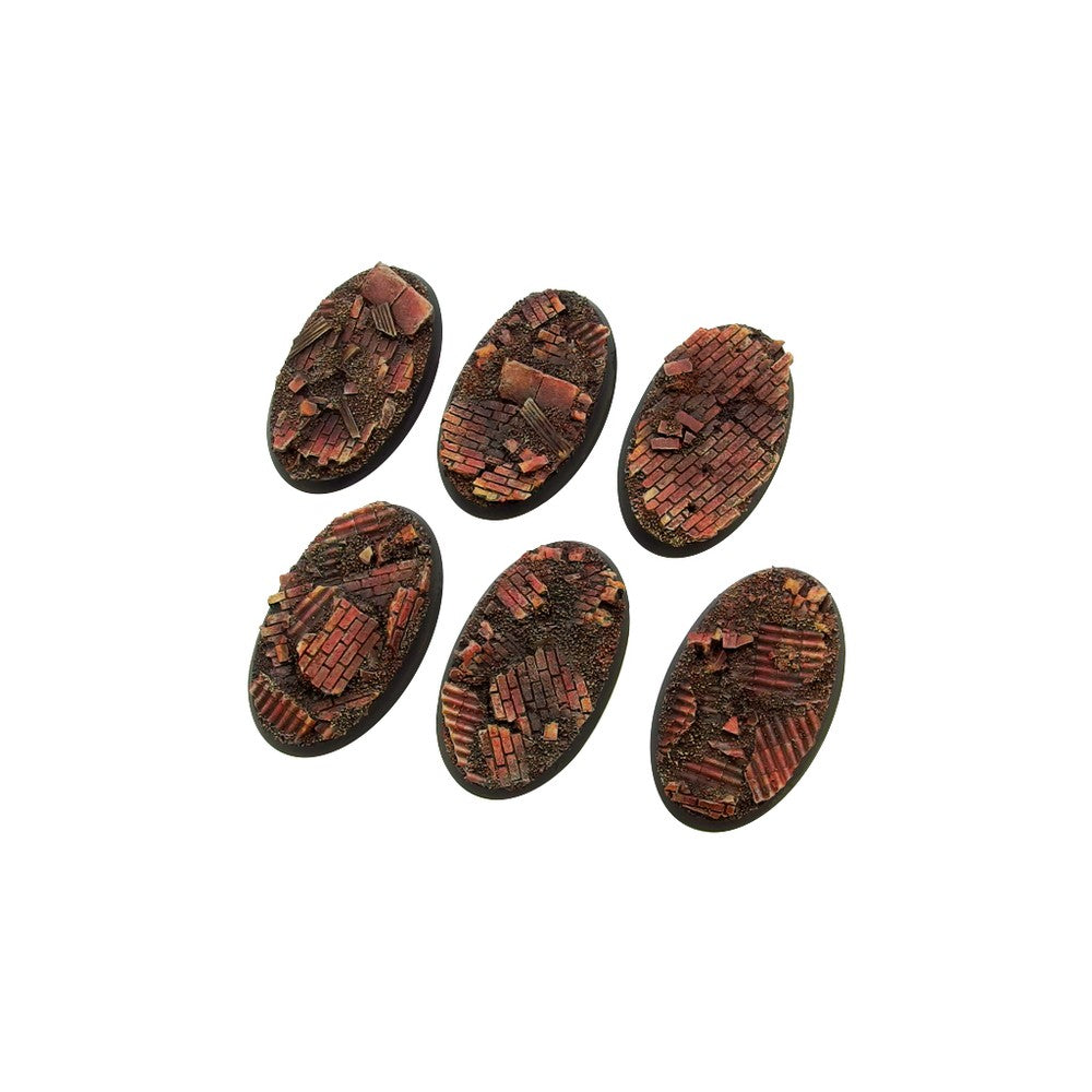 Micro Art Studio - Resin Round/Oval Bases - Old Factory Bases - Oval 60x35mm (4)