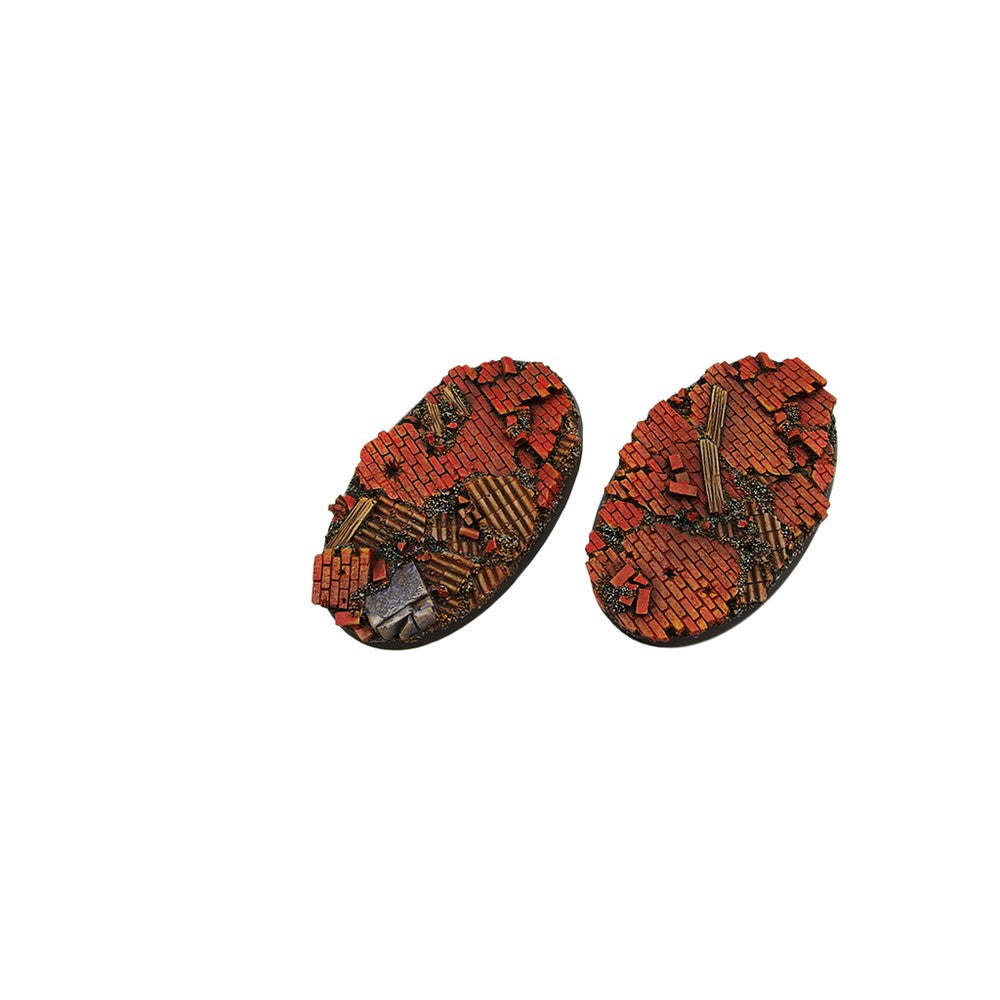 Micro Art Studio - Resin Round/Oval Bases - Old Factory Bases - Oval 90x52mm (2)