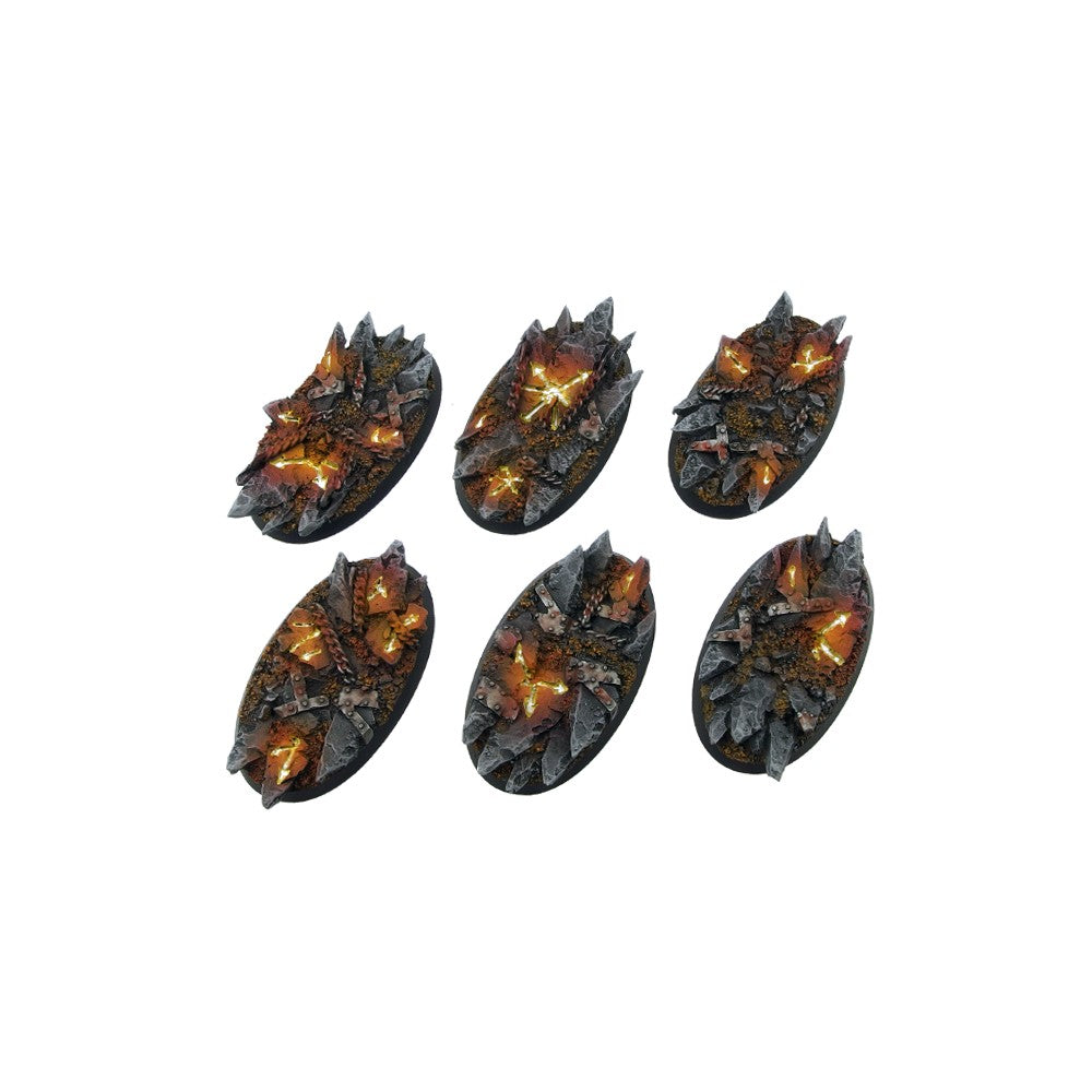 Micro Art Studio - Resin Round/Oval Bases - Chaos Bases - Oval 60x35mm (4)