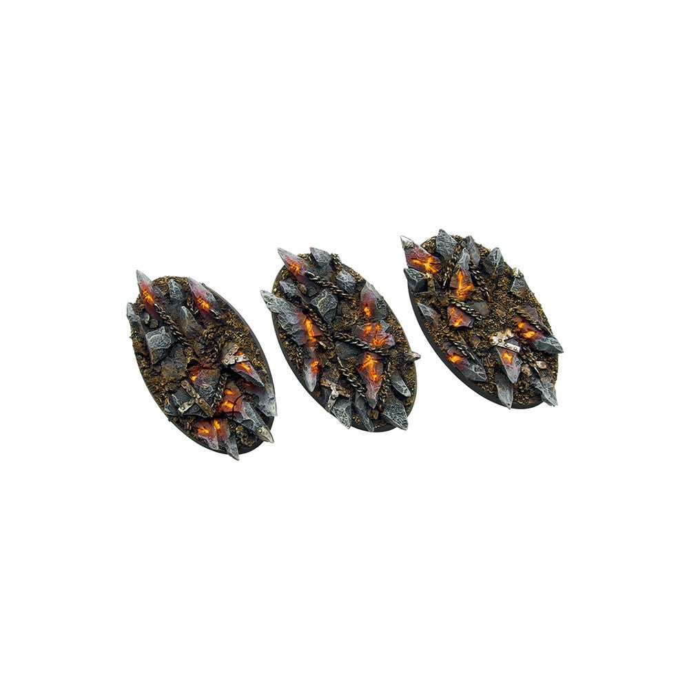 Micro Art Studio - Resin Round/Oval Bases - Chaos Bases - Oval 75x42mm (2)