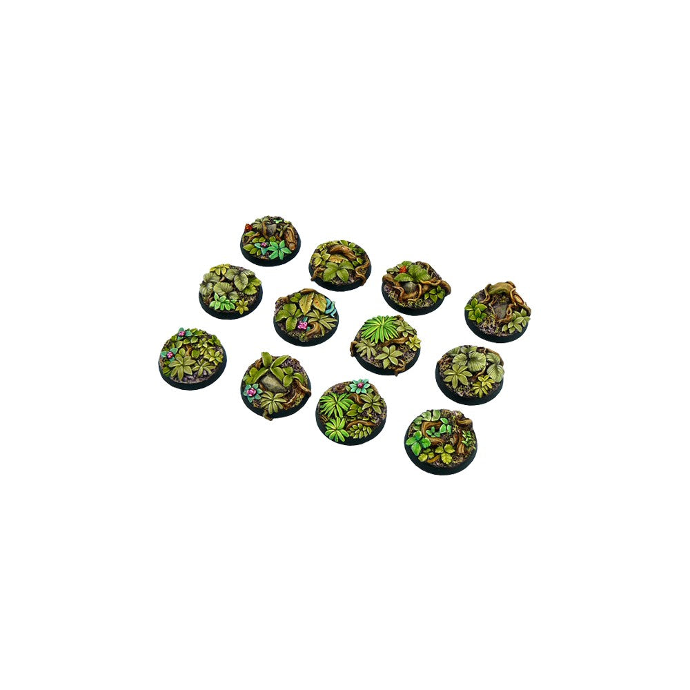 Micro Art Studio - Resin Round/Oval Bases - Jungle Bases - Round 25mm (5)