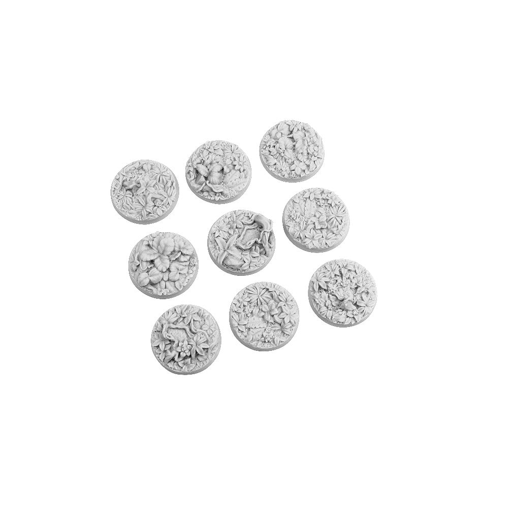 Micro Art Studio - Resin Round/Oval Bases - Jungle Bases - Round 28mm (5)