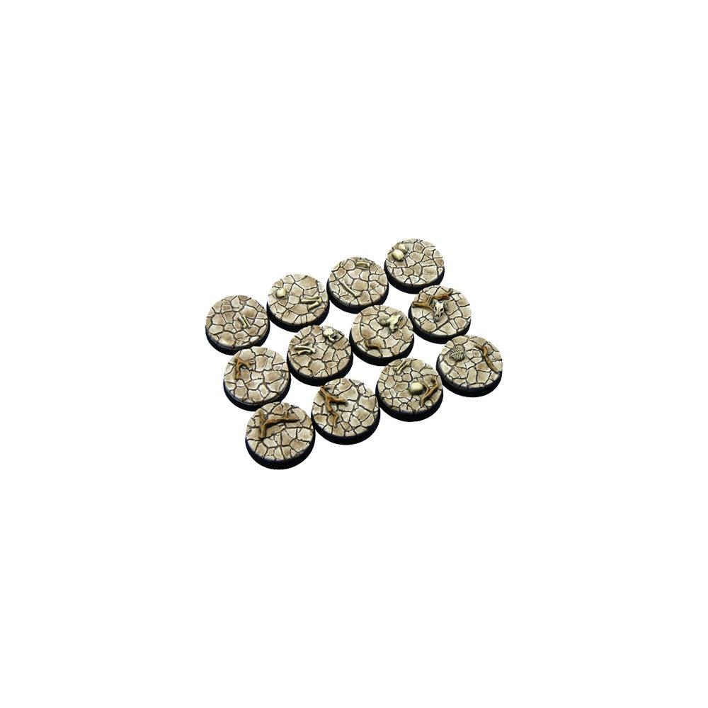 Micro Art Studio - Resin Round/Oval Bases - Wasteland Bases - Round 25mm (5)