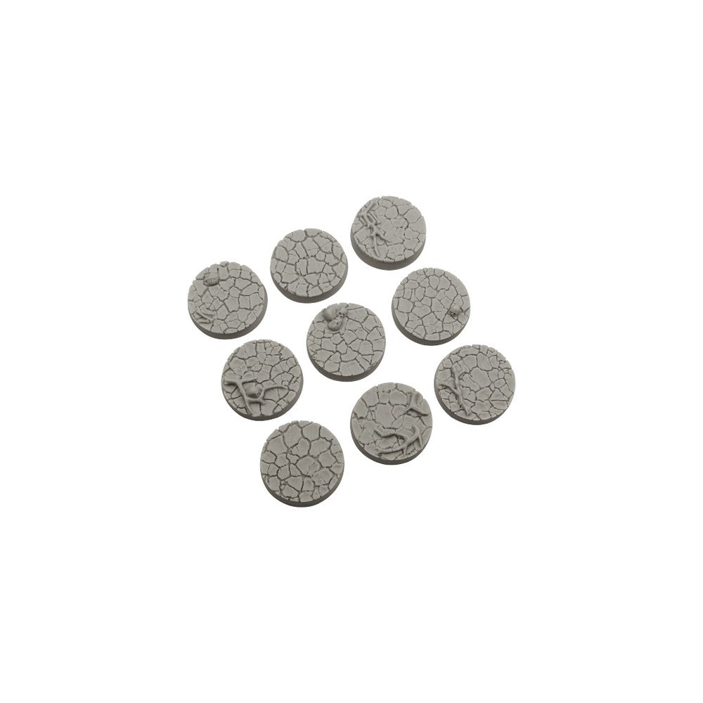 Micro Art Studio - Resin Round/Oval Bases - Wasteland Bases - Round 28mm (5)