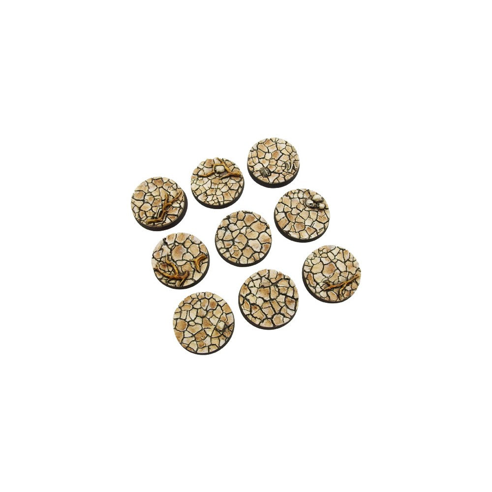 Micro Art Studio - Resin Round/Oval Bases - Wasteland Bases - Round 28mm (5)