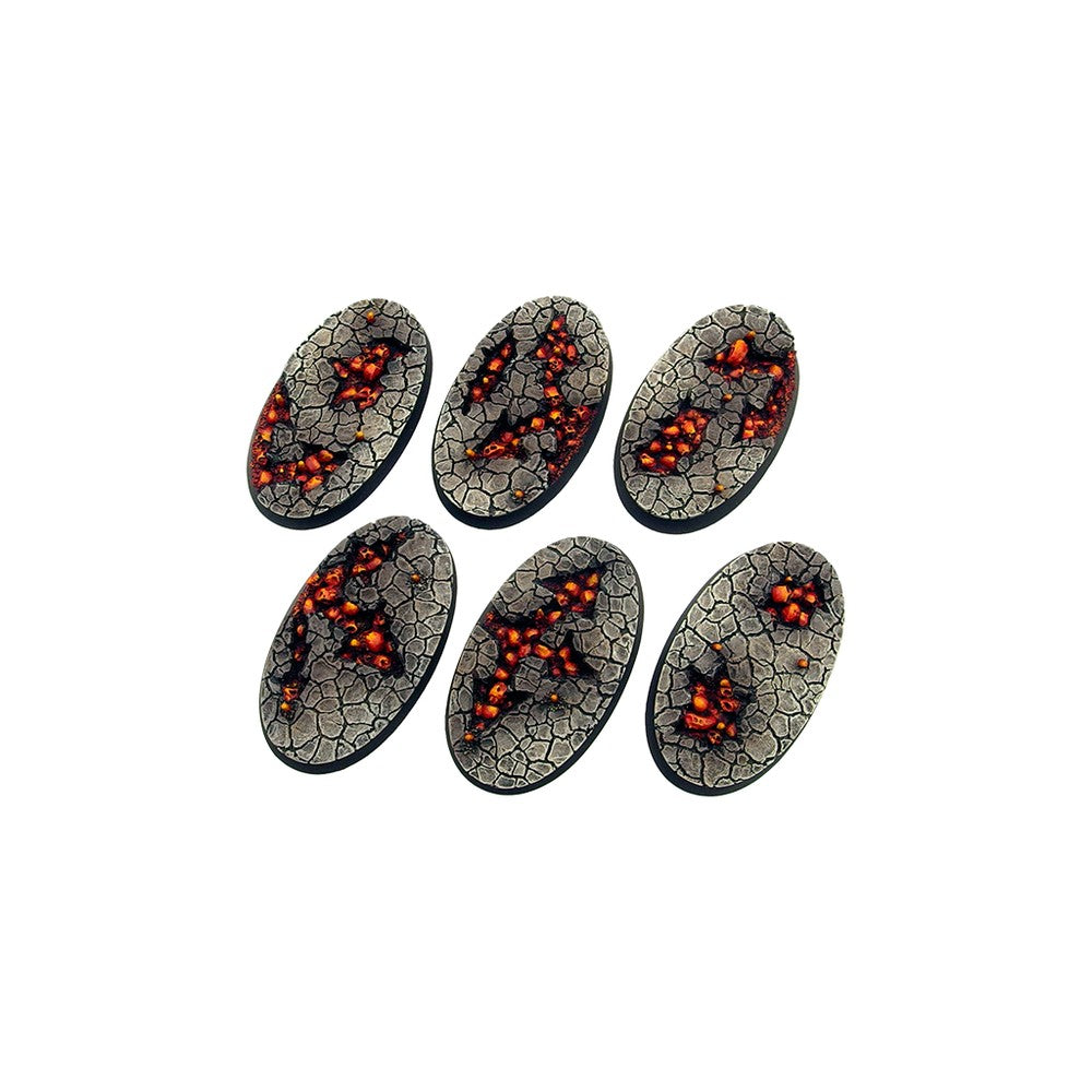 Micro Art Studio - Resin Round/Oval Bases - Chaos Waste Bases - Oval 60x35mm (4)