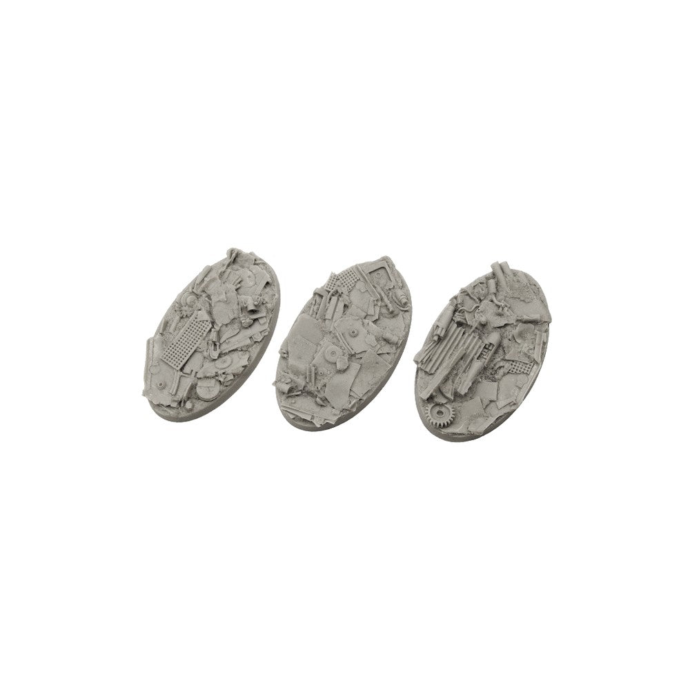 Micro Art Studio - Resin Round/Oval Bases - Scrapyard Bases - Oval 75x42mm (2)