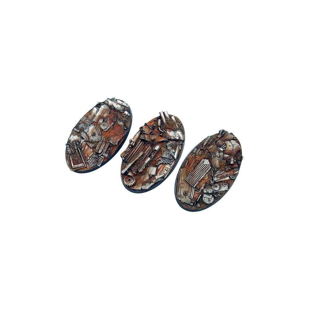 Micro Art Studio - Resin Round/Oval Bases - Scrapyard Bases - Oval 75x42mm (2)