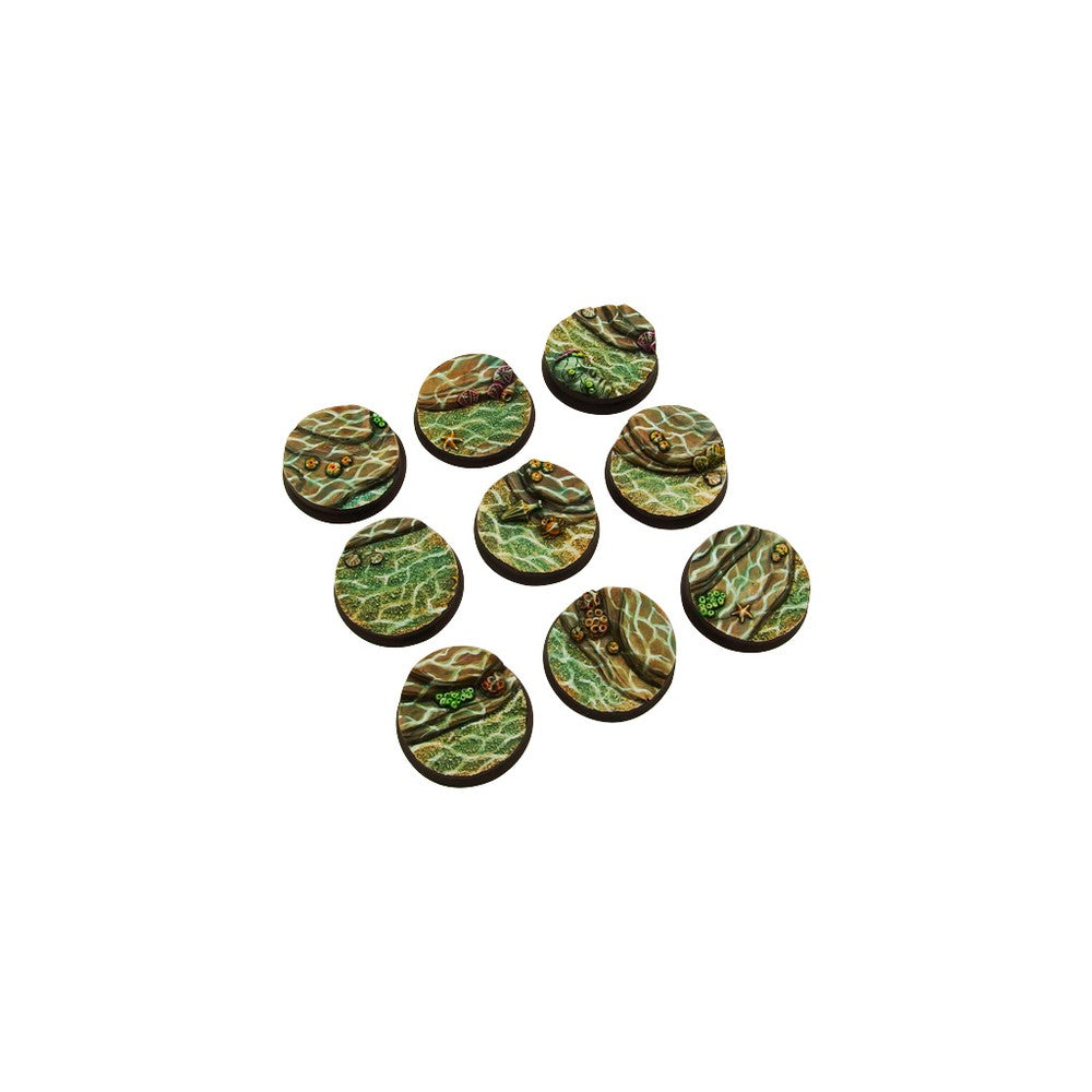 Micro Art Studio - Resin Round/Oval Bases - Deep Water Bases Round 28mm (5)