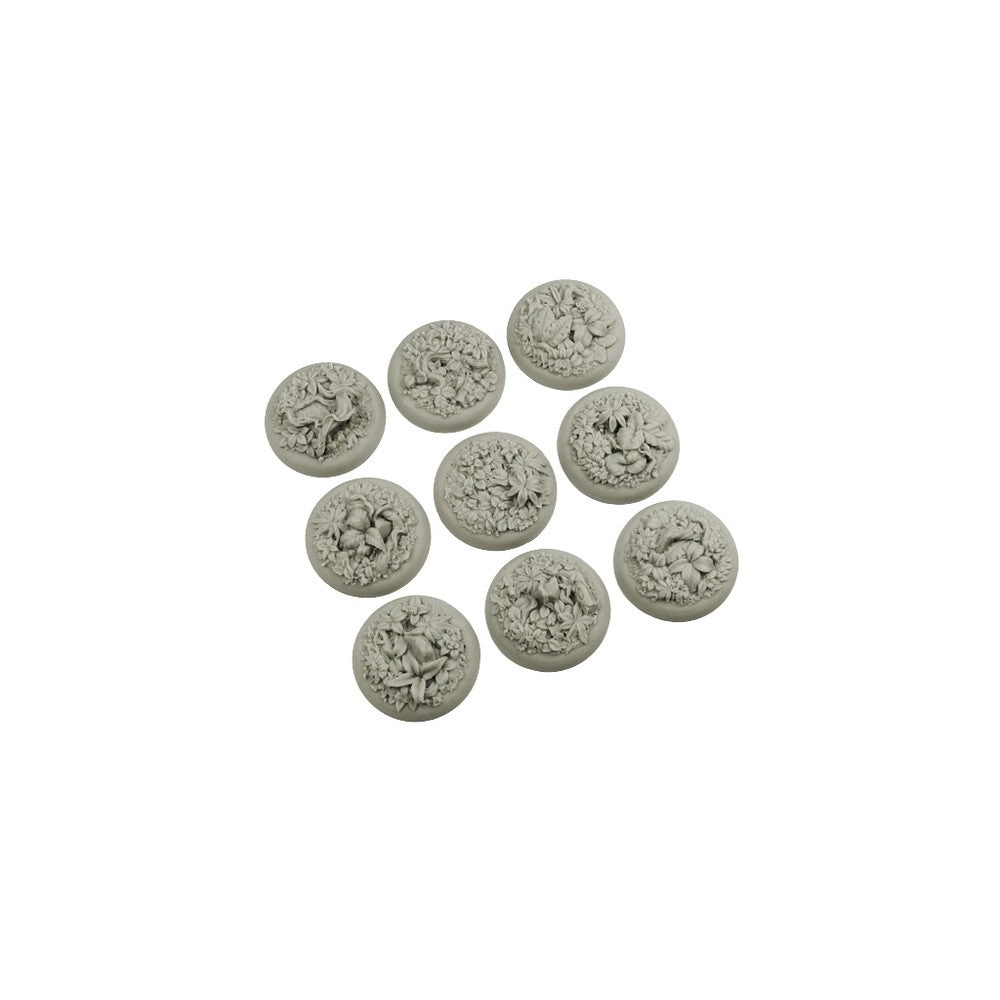 Micro Art Studio - Resin Wide Lip Round Bases - Jungle Bases Wround 30mm (5)