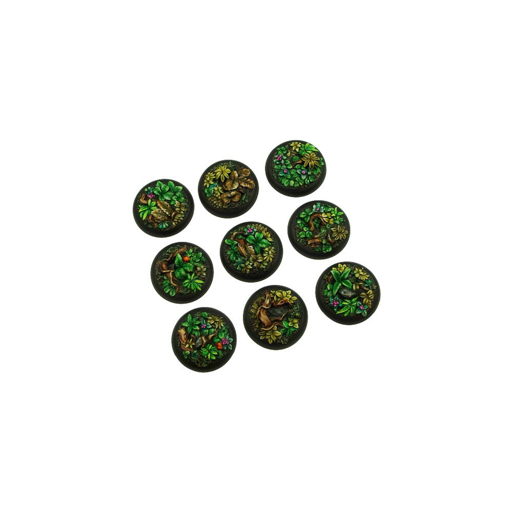 Micro Art Studio - Resin Wide Lip Round Bases - Jungle Bases Wround 30mm (5)