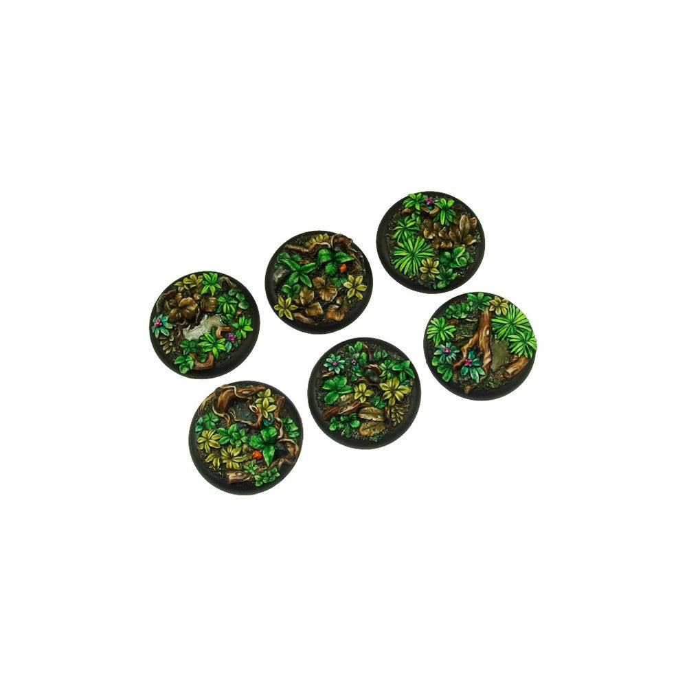 Micro Art Studio - Resin Wide Lip Round Bases - Jungle Bases Wround 40mm (2)