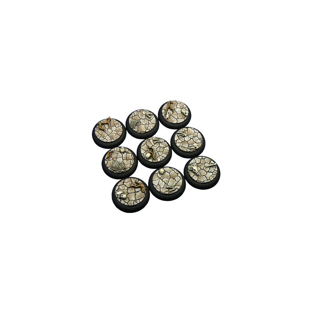 Micro Art Studio - Resin Wide Lip Round Bases - Wasteland Bases - WRound 30mm (5)