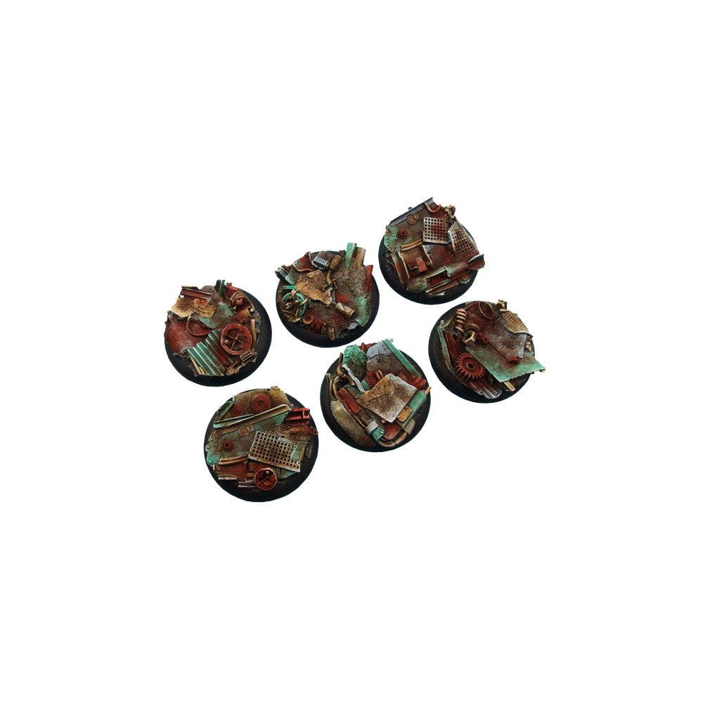 Micro Art Studio - Resin Wide Lip Round Bases - Scrapyard Bases - WRound 40mm (2)