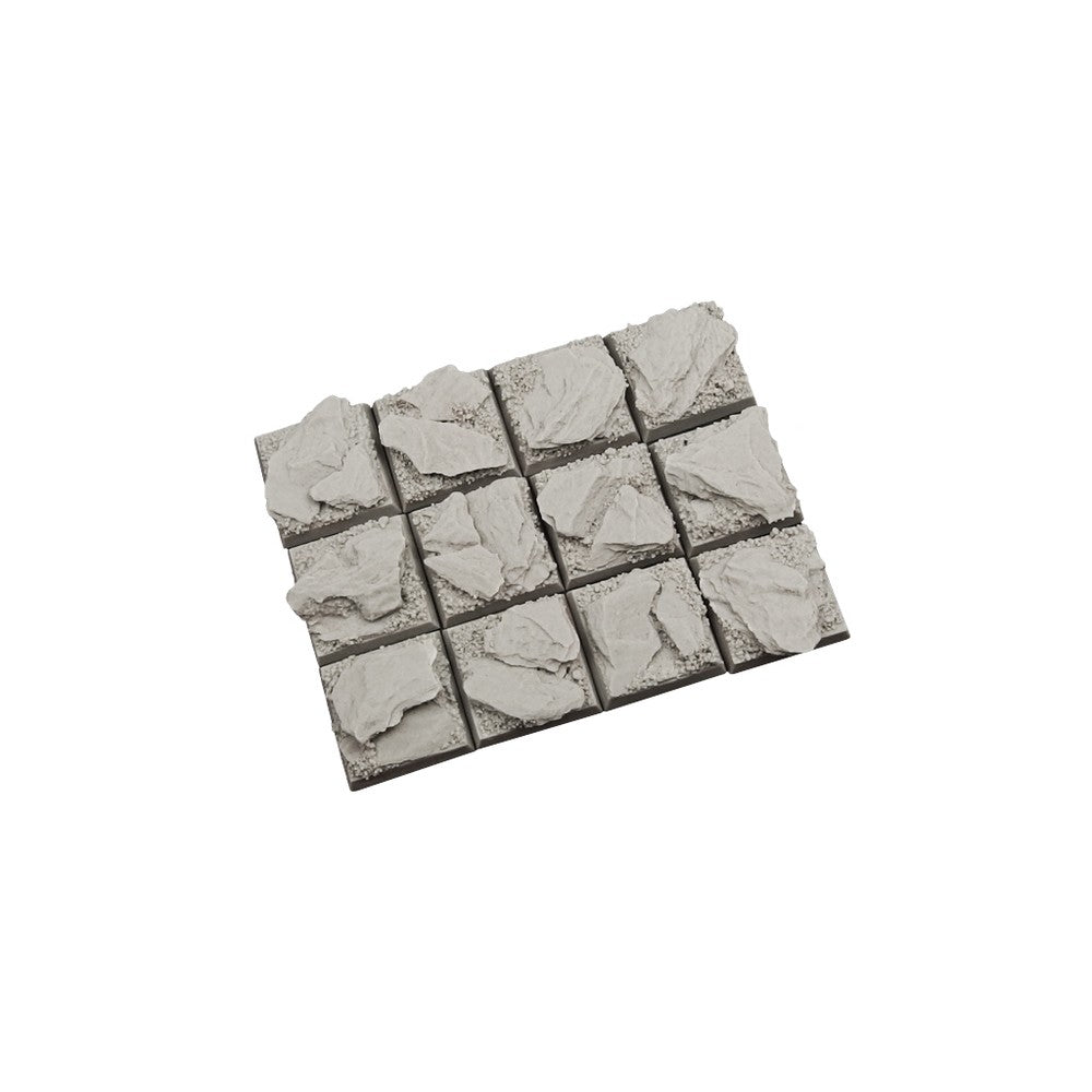 Micro Art Studio - Resin Square/Rectangular Bases - Shale Bases 20x20mm (10)